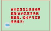 白肉灵芝怎么清洗视频教程(白肉灵芝清洗视频教程，轻松学习灵芝清洗技巧)