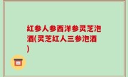 红参人参西洋参灵芝泡酒(灵芝红人三参泡酒)
