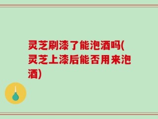 灵芝刷漆了能泡酒吗(灵芝上漆后能否用来泡酒)