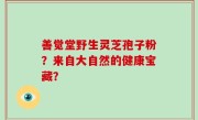 善觉堂野生灵芝孢子粉？来自大自然的健康宝藏？
