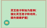 灵芝孢子粉加力度伸(强化灵芝孢子粉功效，提升健康护盾)
