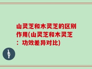 山灵芝和木灵芝的区别作用(山灵芝和木灵芝：功效差异对比)