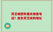 灵芝破壁粉重庆销售电话？南京灵芝收购地址