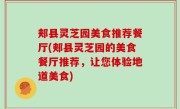郏县灵芝园美食推荐餐厅(郏县灵芝园的美食餐厅推荐，让您体验地道美食)
