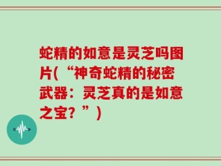 蛇精的如意是灵芝吗图片(“神奇蛇精的秘密武器：灵芝真的是如意之宝？”)