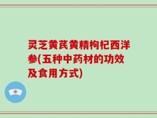 灵芝黄芪黄精枸杞西洋参(五种中药材的功效及食用方式)