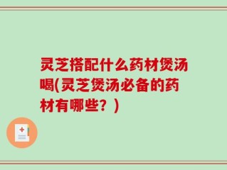 灵芝搭配什么药材煲汤喝(灵芝煲汤必备的药材有哪些？)