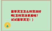菌草灵芝怎么样煲汤好喝(怎样煲汤更美味？试试菌草灵芝！)