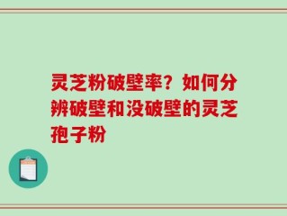 灵芝粉破壁率？如何分辨破壁和没破壁的灵芝孢子粉