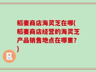 稻妻商店海灵芝在哪(稻妻商店经营的海灵芝产品销售地点在哪里？)