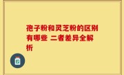 孢子粉和灵芝粉的区别有哪些 二者差异全解析