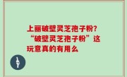 上丽破壁灵芝孢子粉？“破壁灵芝孢子粉”这玩意真的有用么