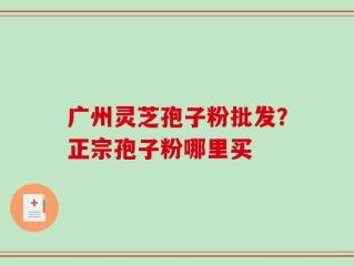 广州灵芝孢子粉批发？正宗孢子粉哪里买