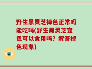 野生黑灵芝掉色正常吗能吃吗(野生黑灵芝变色可以食用吗？解答掉色现象)