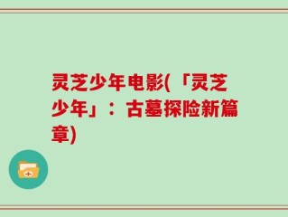 灵芝少年电影(「灵芝少年」：古墓探险新篇章)