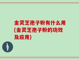 金灵芝孢子粉有什么用(金灵芝孢子粉的功效及应用)