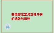 安徽邵芝堂灵芝孢子粉的功效与用途