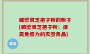 破壁灵芝孢子粉的粉子(破壁灵芝孢子粉：提高免疫力的天然良品)
