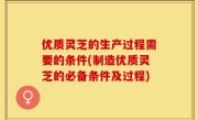 优质灵芝的生产过程需要的条件(制造优质灵芝的必备条件及过程)
