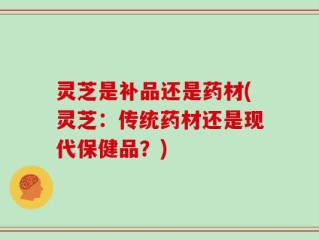 灵芝是补品还是药材(灵芝：传统药材还是现代保健品？)