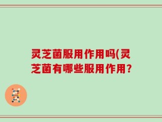 灵芝菌服用作用吗(灵芝菌有哪些服用作用？