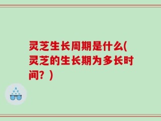 灵芝生长周期是什么(灵芝的生长期为多长时间？)