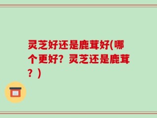 灵芝好还是鹿茸好(哪个更好？灵芝还是鹿茸？)