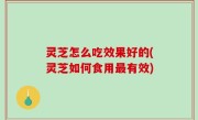 灵芝怎么吃效果好的(灵芝如何食用最有效)