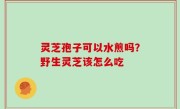 灵芝孢子可以水煎吗？野生灵芝该怎么吃