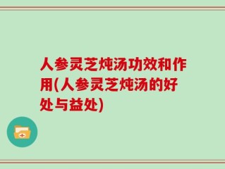 人参灵芝炖汤功效和作用(人参灵芝炖汤的好处与益处)