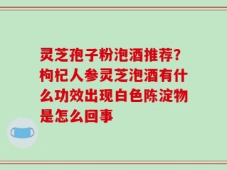 灵芝孢子粉泡酒推荐？枸杞人参灵芝泡酒有什么功效出现白色陈淀物是怎么回事