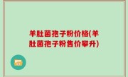 羊肚菌孢子粉价格(羊肚菌孢子粉售价攀升)
