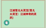 江湖雪儿火灵芝(雪儿火灵芝：江湖神奇的灵药)