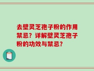 去壁灵芝孢子粉的作用禁忌？详解壁灵芝孢子粉的功效与禁忌？