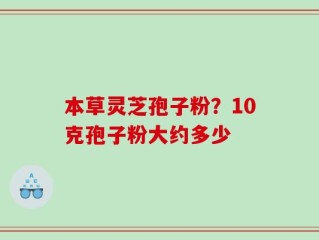 本草灵芝孢子粉？10克孢子粉大约多少