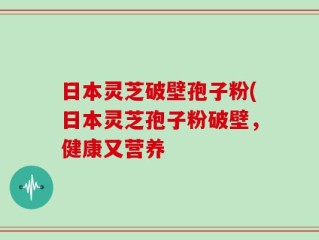 日本灵芝破壁孢子粉(日本灵芝孢子粉破壁，健康又营养