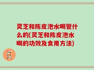 灵芝和陈皮泡水喝管什么的(灵芝和陈皮泡水喝的功效及食用方法)