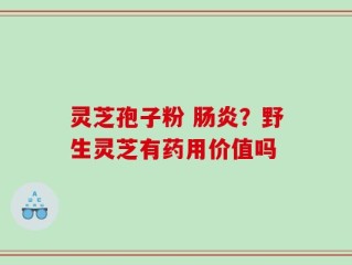 灵芝孢子粉 肠炎？野生灵芝有药用价值吗