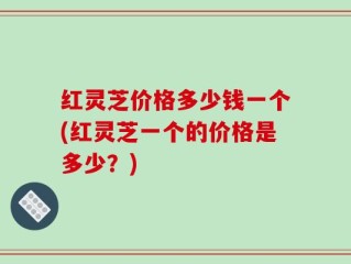 红灵芝价格多少钱一个(红灵芝一个的价格是多少？)
