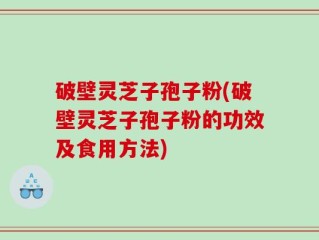破壁灵芝子孢子粉(破壁灵芝子孢子粉的功效及食用方法)