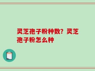 灵芝孢子粉种数？灵芝孢子粉怎么种