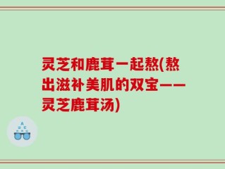 灵芝和鹿茸一起熬(熬出滋补美肌的双宝——灵芝鹿茸汤)