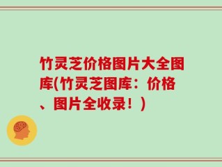 竹灵芝价格图片大全图库(竹灵芝图库：价格、图片全收录！)