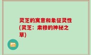 灵芝的寓意和象征灵性(灵芝：肃穆的神秘之草)