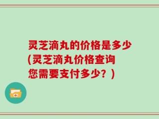 灵芝滴丸的价格是多少(灵芝滴丸价格查询 您需要支付多少？)