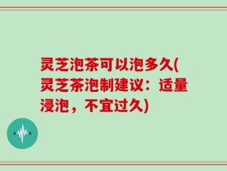 灵芝泡茶可以泡多久(灵芝茶泡制建议：适量浸泡，不宜过久)