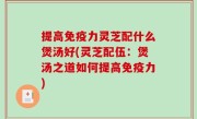 提高免疫力灵芝配什么煲汤好(灵芝配伍：煲汤之道如何提高免疫力)