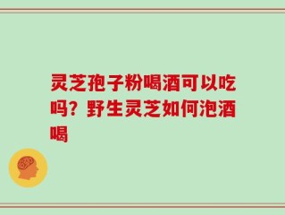 灵芝孢子粉喝酒可以吃吗？野生灵芝如何泡酒喝