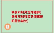 铁皮石斛灵芝炖猪脚(铁皮石斛和灵芝炖猪脚的营养益处)