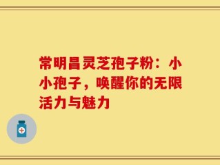 常明昌灵芝孢子粉：小小孢子，唤醒你的无限活力与魅力